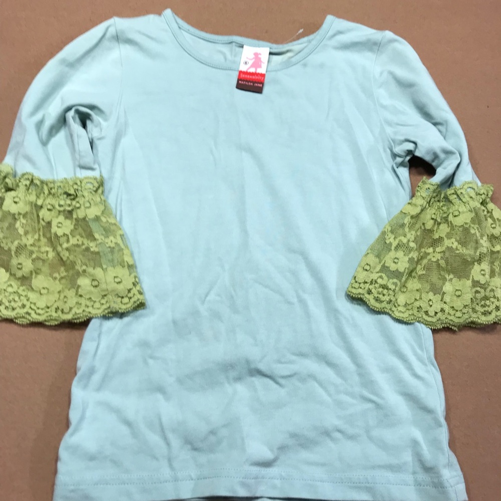 Matilda Jane lace bell sleeve shirt size 6